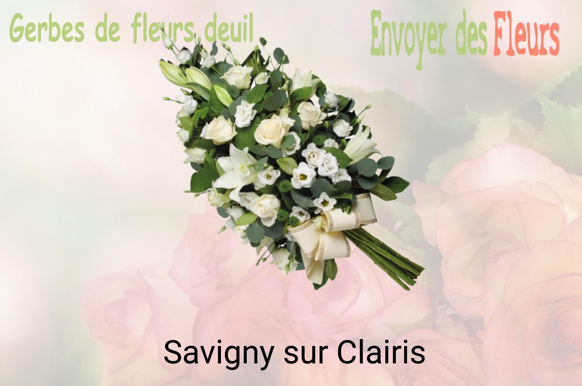 Gerbe de fleurs de deuil livrée à Savigny-sur-Clairis